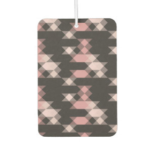 Désodorisant Pour Voiture rose blanc et gris géométrique