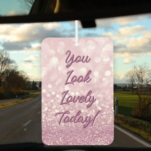 Désodorisant Pour Voiture Rose Parties scintillant d'or Inspirational Air Fr