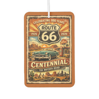 Désodorisant Pour Voiture Route 66 Vintage Retro Cetennial 100 Years