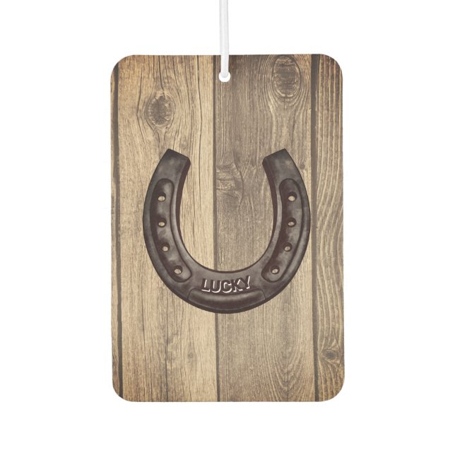 Désodorisant Pour Voiture Rustic Western Personnalisé Lucky Horseshoe (Devant)