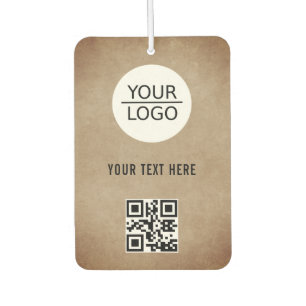 Désodorisant Pour Voiture Rustique Ajouter votre logo QR Code Promotion de t