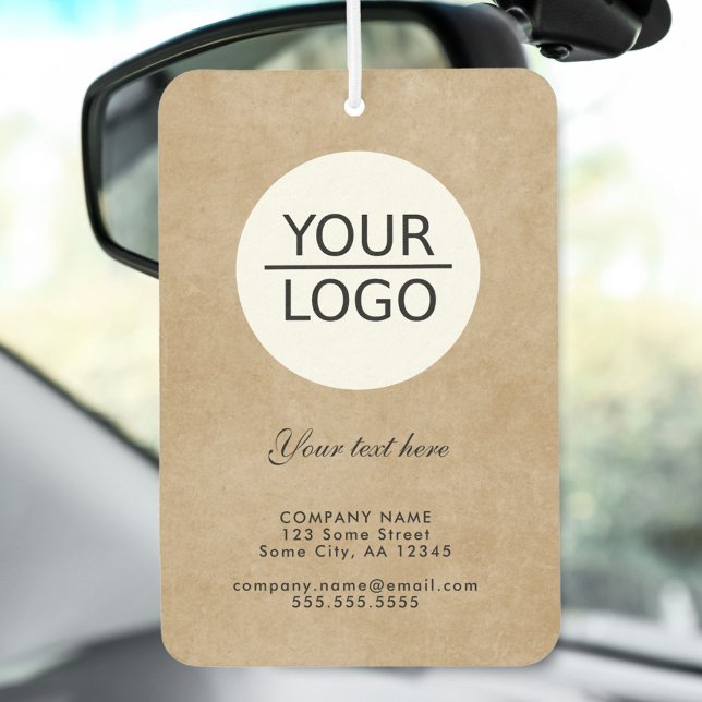 Désodorisant Pour Voiture Rustique Ajoutez votre logo avec du texte personna (Créateur téléchargé)