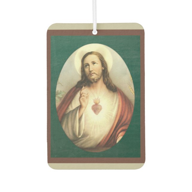 Désodorisant Pour Voiture Sacré Coeur de Jésus (Devant)