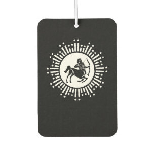 Désodorisant Pour Voiture Sagittaire Symbole du zodiaque avec Starburst