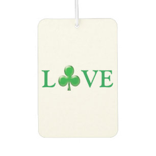 Désodorisant Pour Voiture Saint Patrick's Day Love Green Clover Shamrock