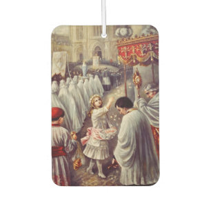 Désodorisant Pour Voiture Sainte Thérèse jette des fleurs au Saint Sacrement