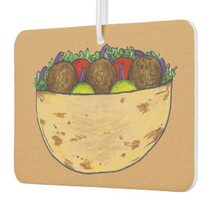 Désodorisant Pour Voiture Sandwich Falafel Pita farci Alimentation méditerra