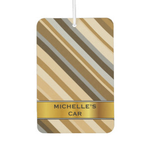Désodorisant Pour Voiture Sandy Beach Colors Inspiré Motif et nom rayé
