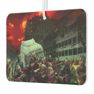 Désodorisant Pour Voiture Scène d'Halloween apocalyptique de SlipperyJoe gra