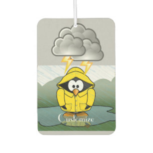 Désodorisant Pour Voiture Shivering Rainy Day Penguin Thunder_Cove