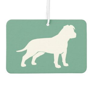 Désodorisant Pour Voiture Silhouette d'AmStaff (Oreilles Tombantes)