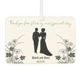 Désodorisant Pour Voiture Silhouette de mariage