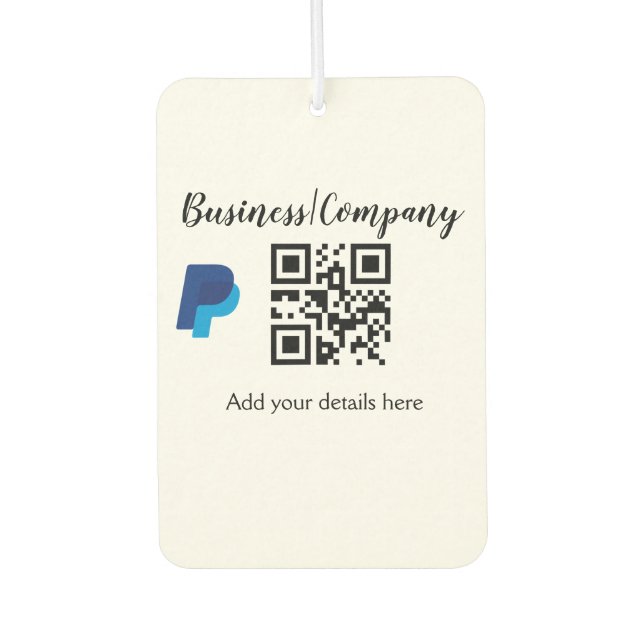 Désodorisant Pour Voiture Simple entreprise site web code-barres QR ajouter  (Devant)