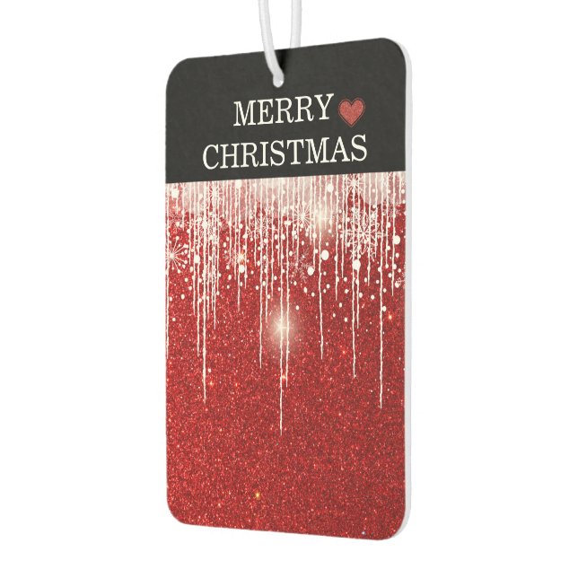 Désodorisant Pour Voiture Simple Joyeux Noël Rouge (Gauche)