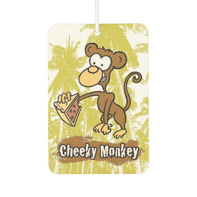 Désodorisant Pour Voiture Singe Cheeky dans la Jungle (Devant)