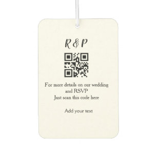 Désodorisant Pour Voiture site web de mariage rsvp q r code ajouter nom text