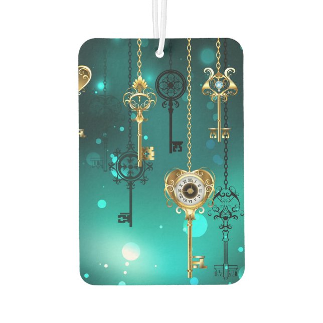 Désodorisant Pour Voiture Skeleton Keys on Green Background (Dos)