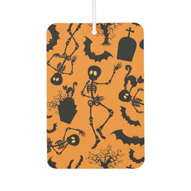 Désodorisant Pour Voiture Skeletons d'Halloween Macabre Dance (Devant)
