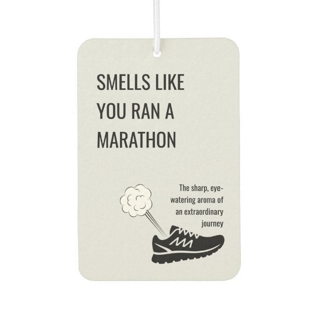 Désodorisant Pour Voiture Smells like you ran a marathon (Devant)