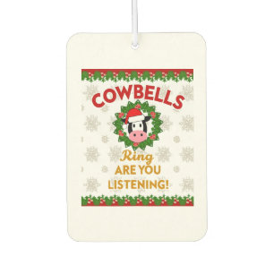 Désodorisant Pour Voiture Sonnailles de vache Sonnez-vous écouter Noël Drôle