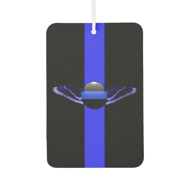 Désodorisant Pour Voiture Soutien de la police Ligne Bleue Mince (Devant)
