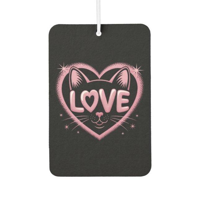 Désodorisant Pour Voiture Sparkling Cat Love (Devant)