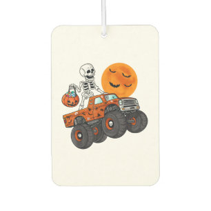 Désodorisant Pour Voiture Squelette d'Halloween conduisant un monster truck