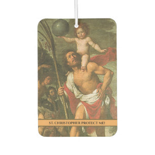 Désodorisant Pour Voiture St. Christopher Jesus Voyageurs religieux catholiq