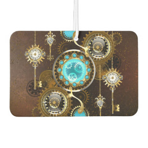 Désodorisant Pour Voiture Steampunk Rusty Background
