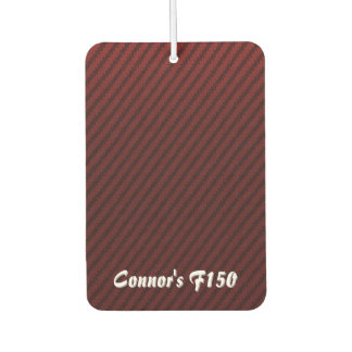 Désodorisant Pour Voiture Style Fibre de Carbone Rouge
