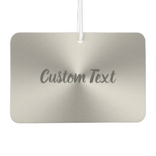 Désodorisant Pour Voiture Style moderne en métal brossé apparence Gris Texte