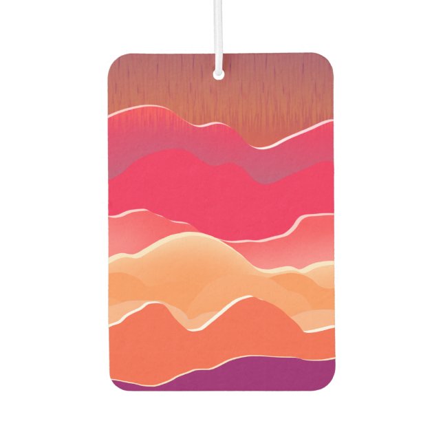 Désodorisant Pour Voiture Sunset Peaks Livre moderne Collage Art (Devant)