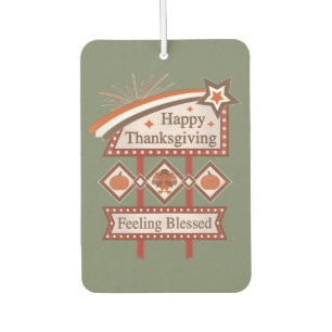 Désodorisant Pour Voiture Symbole rétro du bon thanksgiving béni