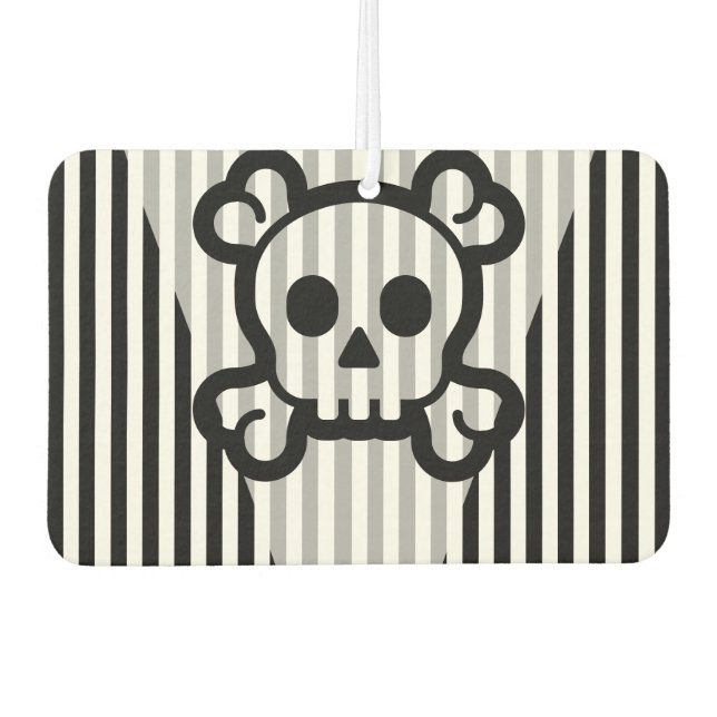 Désodorisant Pour Voiture Symboles simples - SKULL & BONNES + vos idées (Devant)