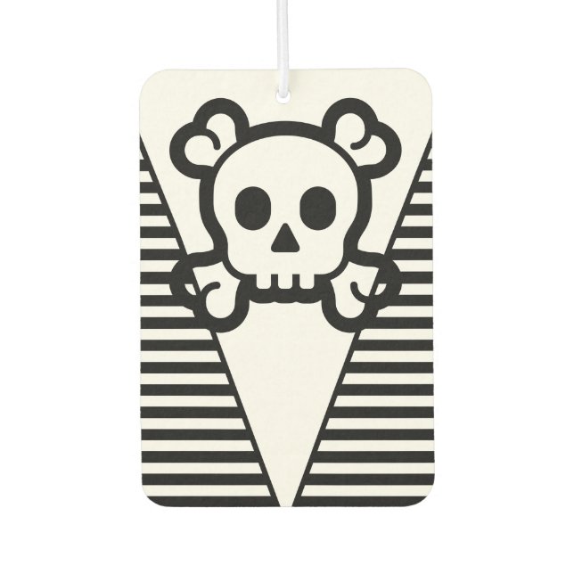 Désodorisant Pour Voiture Symboles simples - SKULL & BONNES + vos idées (Devant)