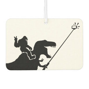 Désodorisant Pour Voiture T-rex et selfie bigfoot