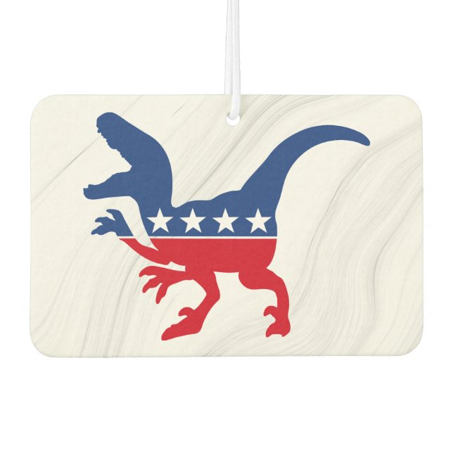 Désodorisant Pour Voiture T-Rex patriotique anti-politique (Devant)