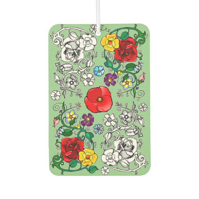 Désodorisant Pour Voiture Tapis de fleurs au coquelicot (Devant)