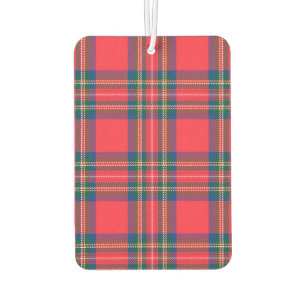 Désodorisant Pour Voiture Tartan Plaid Red Classic Festive Noël