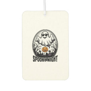 Désodorisant Pour Voiture Tee Art Cool Ghost Halloween Vintage Gravure_1