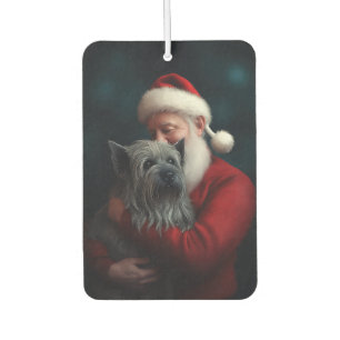 Désodorisant Pour Voiture Térrier Skye avec le Père Noël Noël Festif