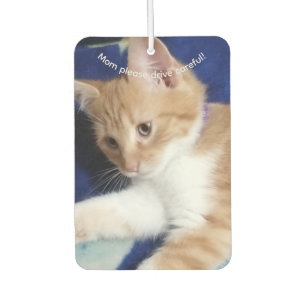 Désodorisant Pour Voiture Texte de photo de chat, Maman Conduisez prudemment