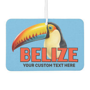 Désodorisant Pour Voiture Texte personnalisé BELIZE Toucan