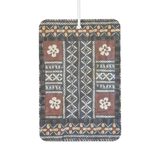 Désodorisant Pour Voiture Tissu Tapa Fiji Print Air Freshener (Devant)