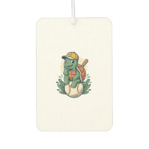 Désodorisant Pour Voiture Tortue de baseball Gravure Vintage Design Graphiqu