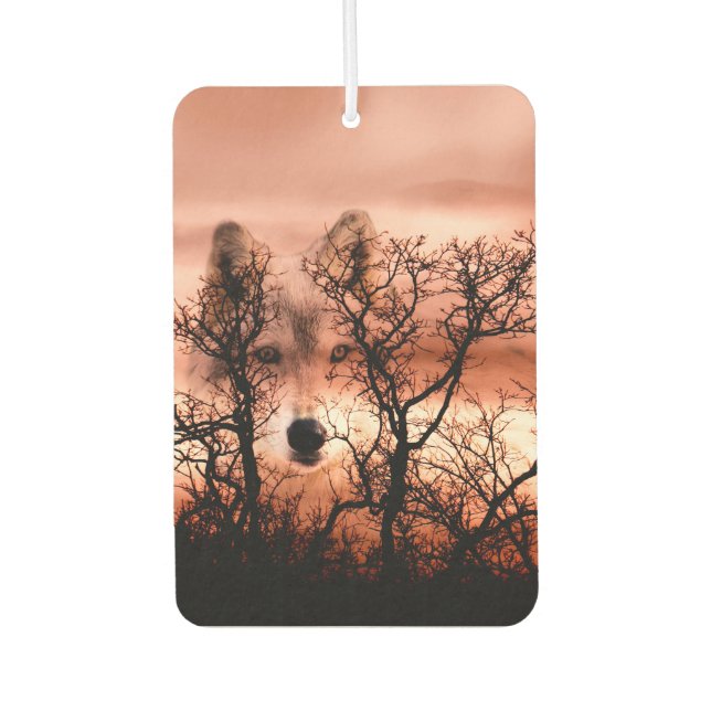 Désodorisant Pour Voiture Totem visage de loup (Devant)