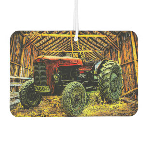 Désodorisant Pour Voiture Tracteur rouge antique Grange rustique