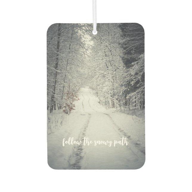 Désodorisant Pour Voiture Traverser une forêt d'hiver enneigée (Devant)