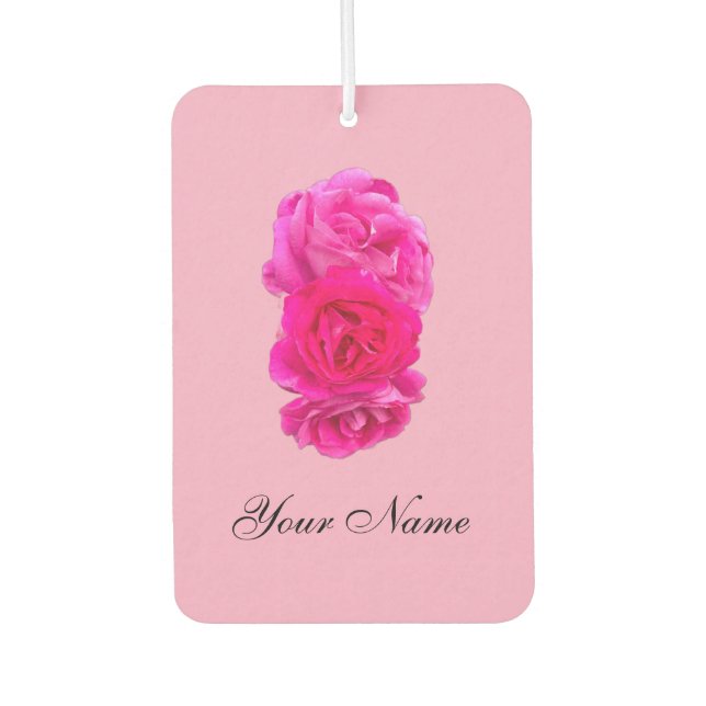 Désodorisant Pour Voiture Triple Pink Roses  (Devant)