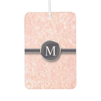 Désodorisant Pour Voiture Typewriter Button Monogram with Marbled Background